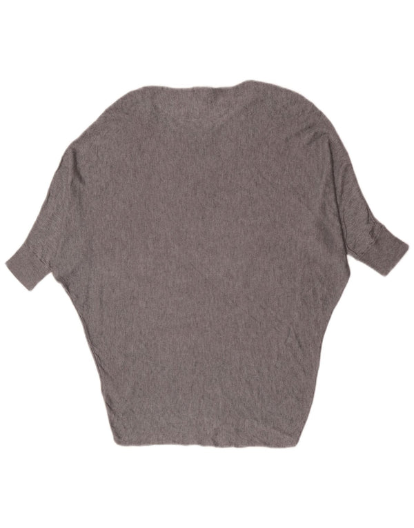 Phase Eight Womens 3/4 Sleeve Boat Neck Jumper Sweater UK 6 XS Grey