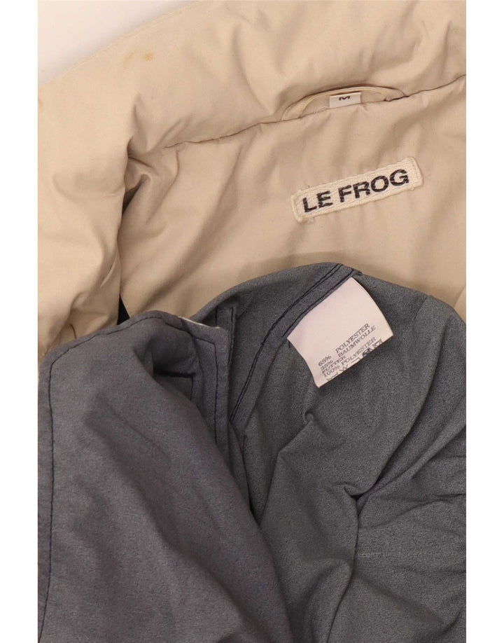 Le Frog Mens Hooded Windbreaker Jacket UK 38 Medium Grey Polyester
