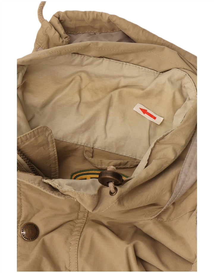 Camel Mens Hooded Utility Jacket UK 42 XL Beige Cotton