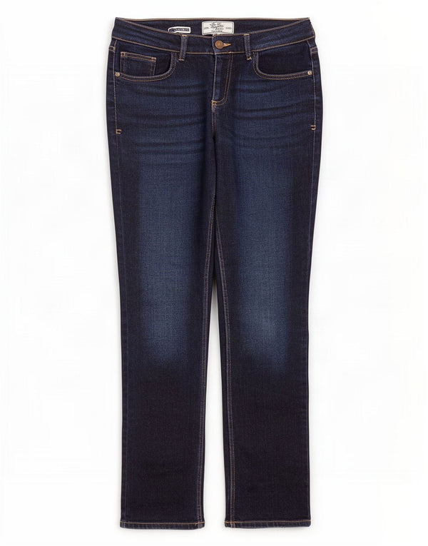 Fat Face Womens Straight Jeans UK 12 Medium W30 L30 Navy Blue Cotton