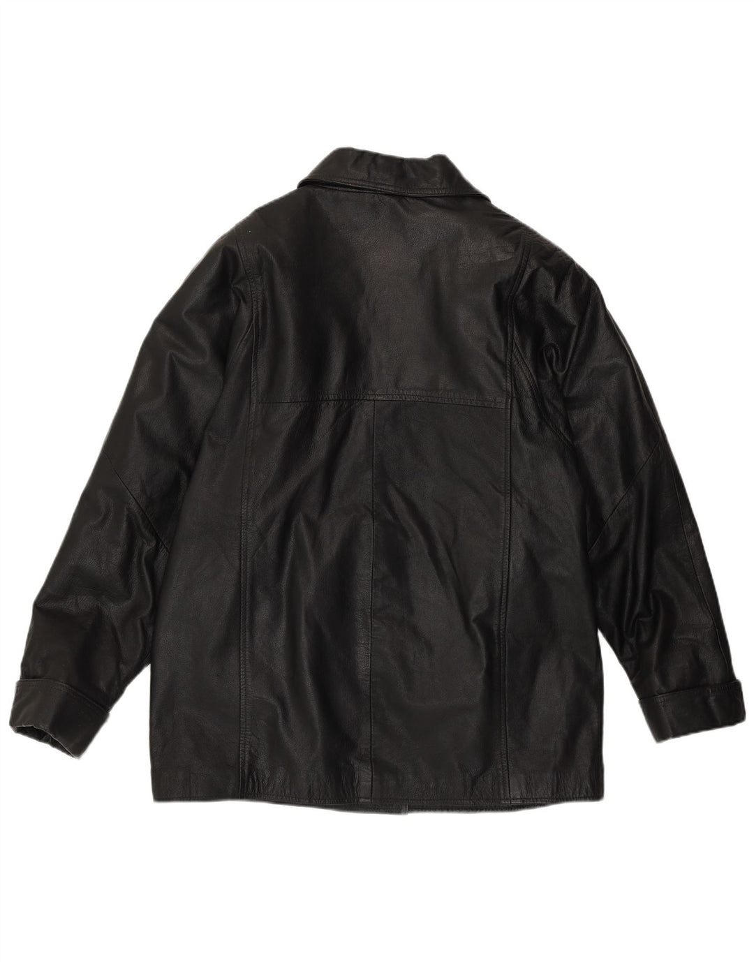 Modern Classics Womens Loose Fit Leather Jacket UK 14 Medium Black Leather