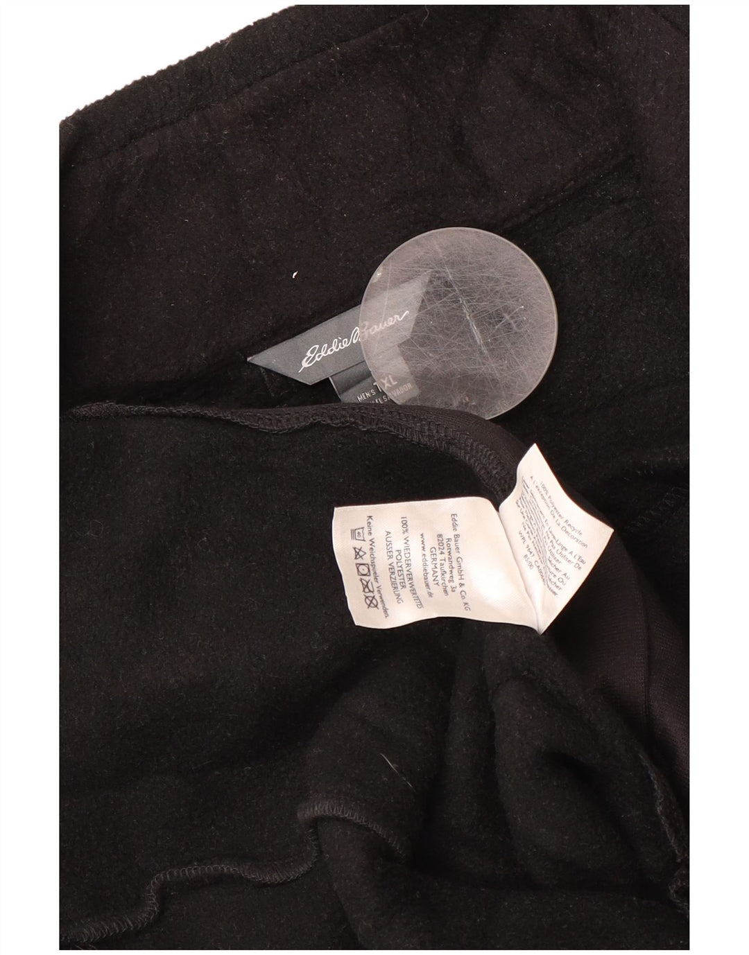 EDDIE BAUER Mens Tall Liner Fleece Gilet UK 42 XL Black Polyester