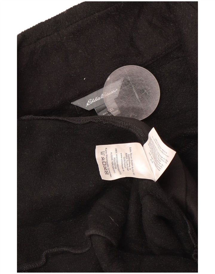 EDDIE BAUER Mens Tall Liner Fleece Gilet UK 42 XL Black Polyester