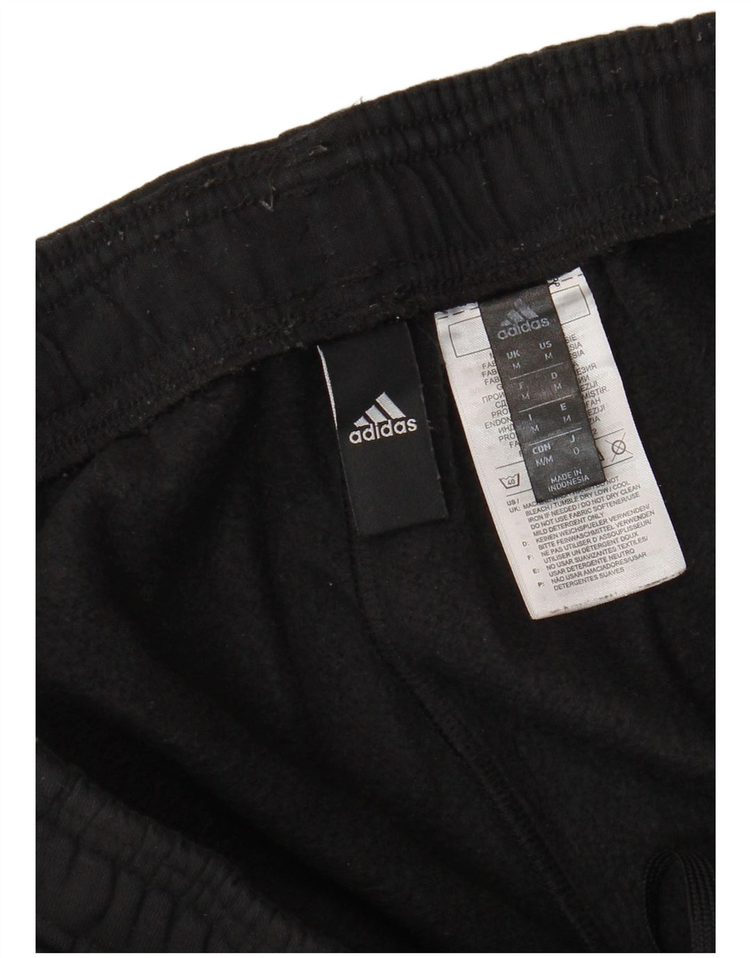 ADIDAS Mens Tracksuit Trousers Joggers Medium  Black Cotton