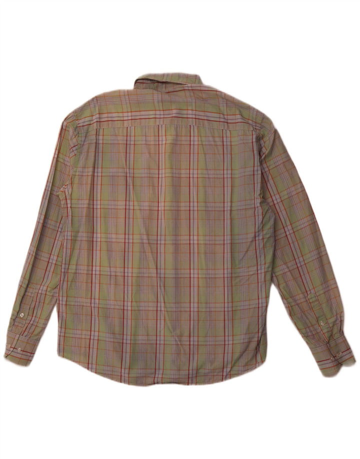 SERGIO TACCHINI Mens Shirt Large Green Check Cotton