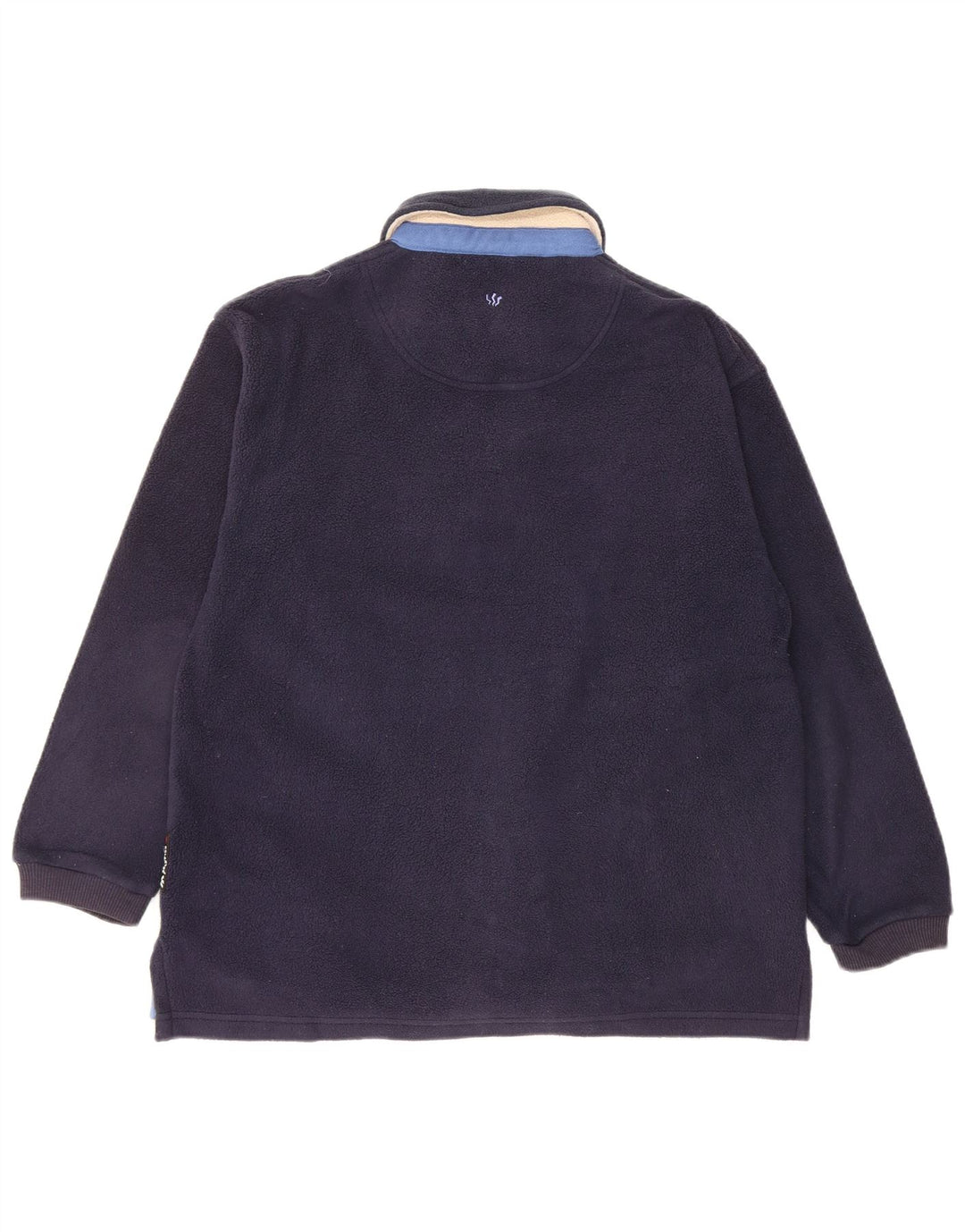 FAT FACE Mens Polartec Loose Fit Polo Neck Fleece Jumper XS Navy Blue