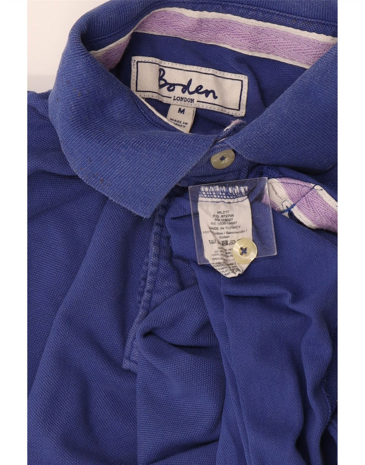 Boden Mens Polo Shirt Medium Blue Cotton