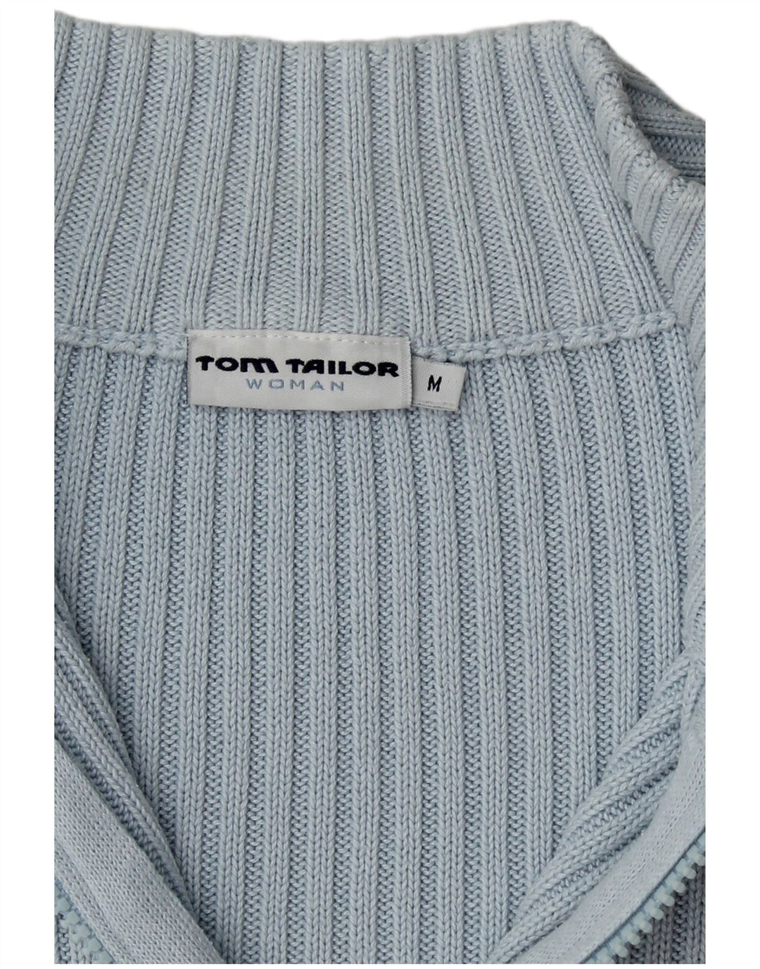 TOM TAILOR Womens Crop Cardigan Sweater UK 12 Medium Blue