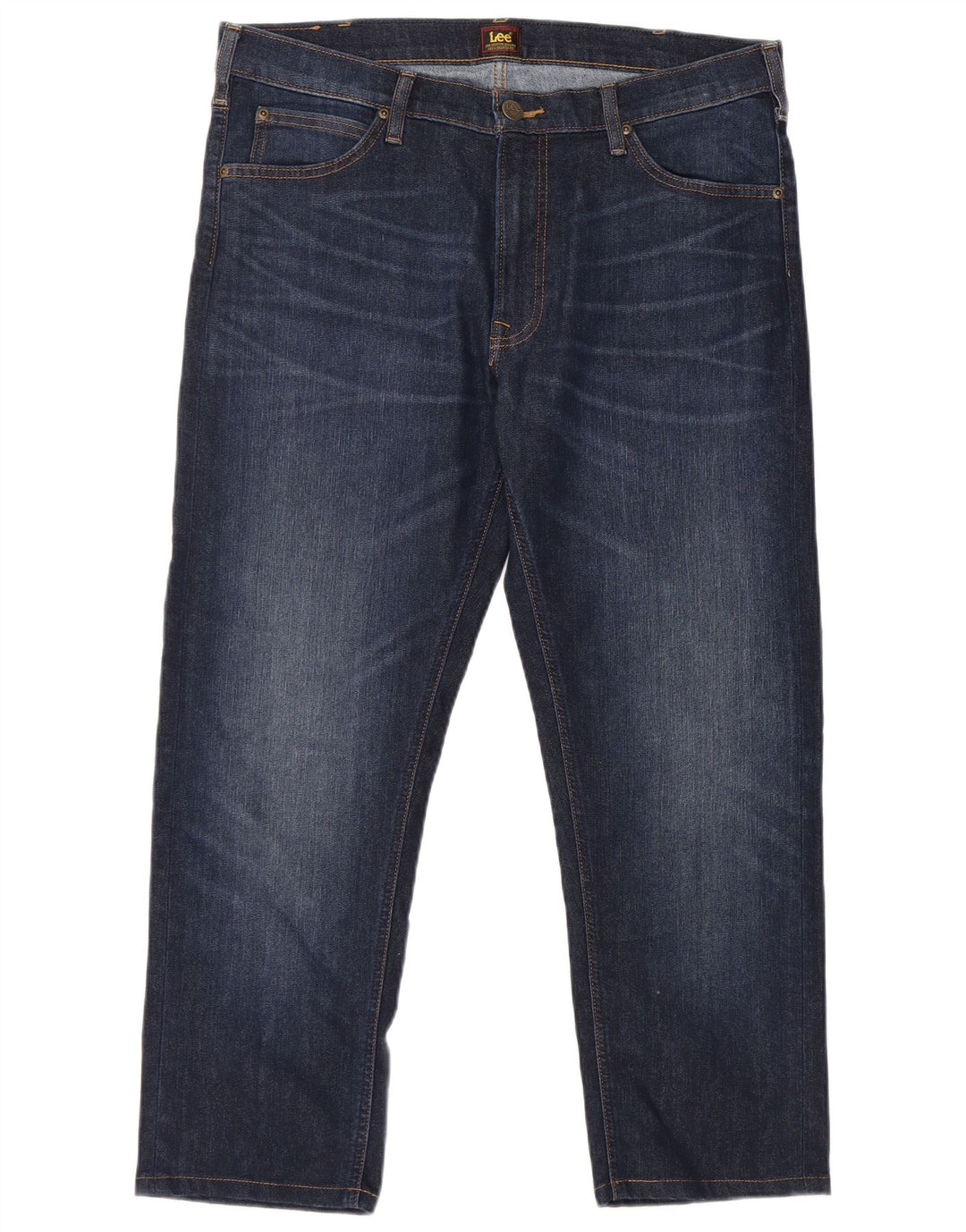 Lee Mens Daren Zip Fly Cropped Jeans W36 L25 Blue Cotton