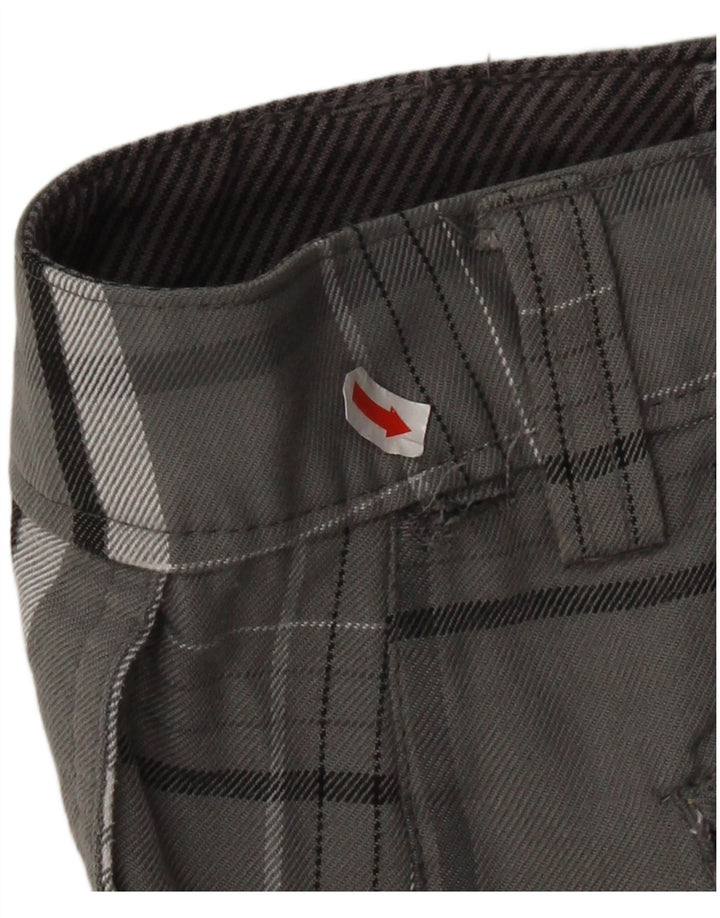 O'Neill Mens Chino Shorts W36 Large Grey Plaid Polyester