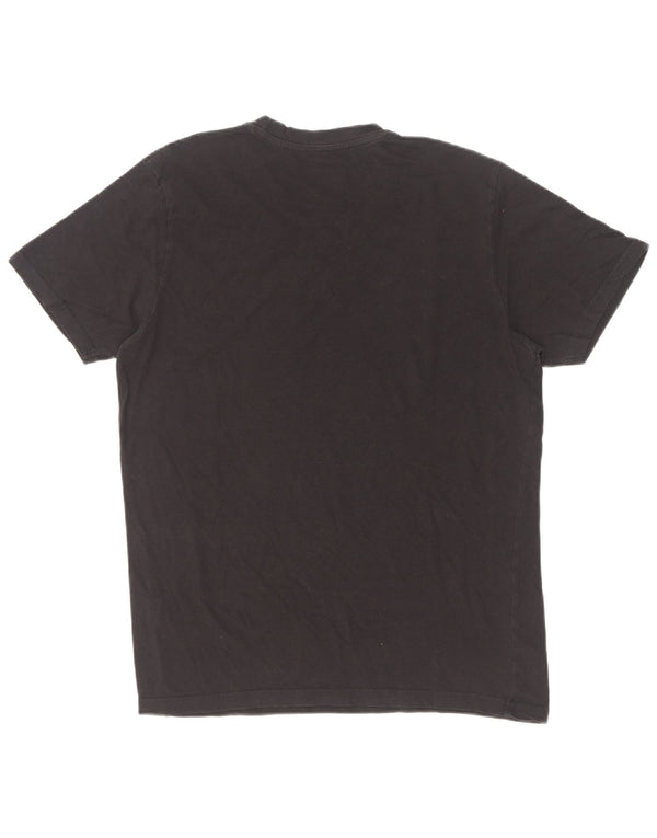 Kappa Mens Graphic T-Shirt Top Medium Black Cotton