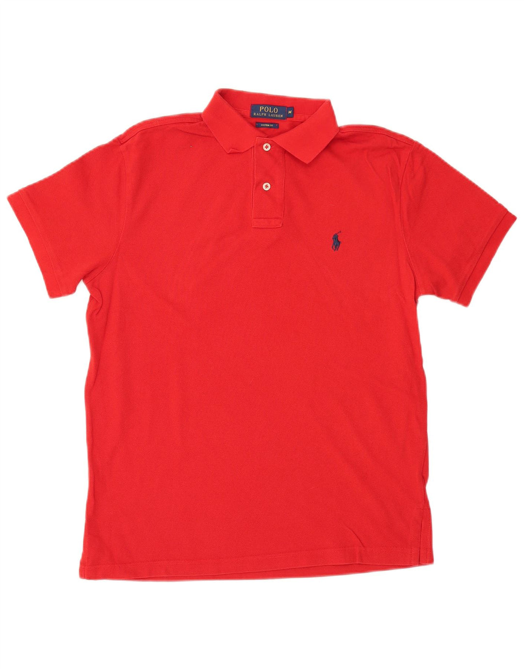 Polo Ralph Lauren Mens Custom Fit Polo Shirt Medium Red Cotton