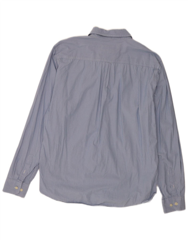 Mistral Mens Shirt XL Blue Pinstripe Cotton