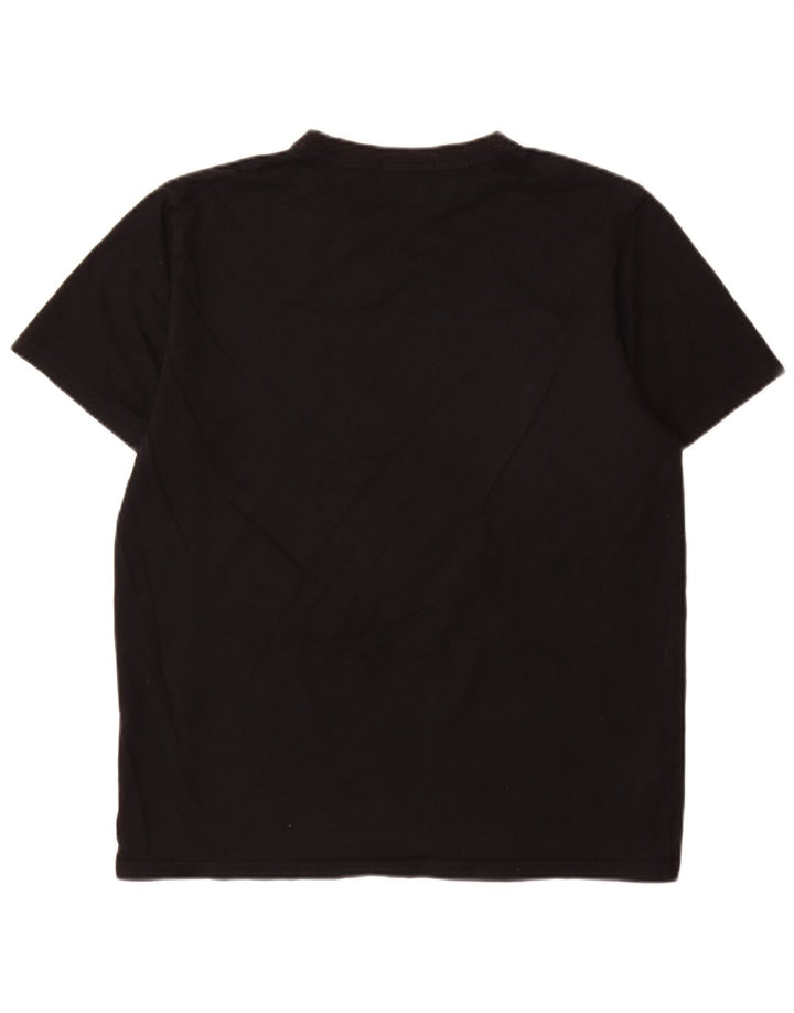 Fred Perry Mens T-Shirt Top Large Black Cotton