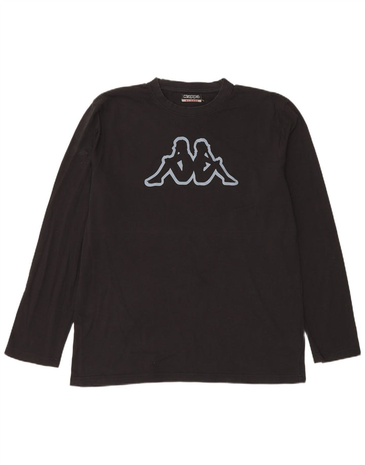 Kappa Mens Graphic Top Long Sleeve XL Black Cotton