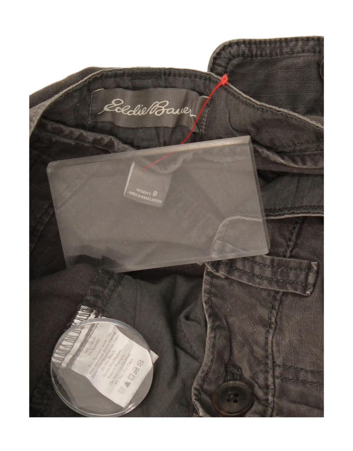 EDDIE BAUER Womens Straight Cargo Capri Trousers US 8 Medium W32 L23 Grey Vintage Eddie Bauer and Second-Hand Eddie Bauer from Messina Hembry 