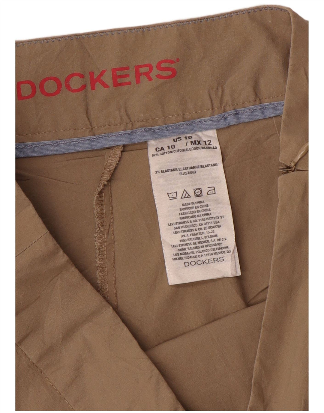 Dockers Womens Skort US 10 Large  Beige Cotton