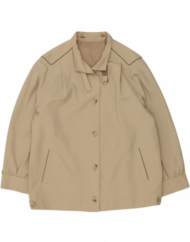VINTAGE Womens Oversized Bomber Jacket UK 18 XL Beige