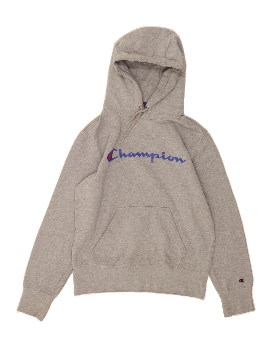 CHAMPION Mens Graphic Hoodie Jumper Medium Grey Cotton Vintage Champion and Second-Hand Champion from Messina Hembry 