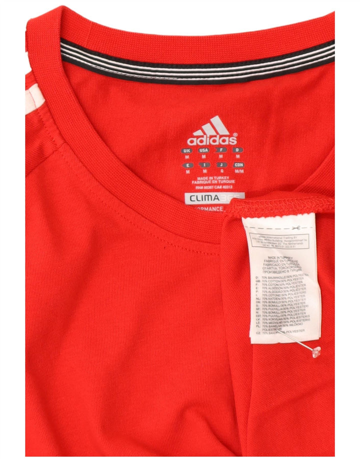 Adidas Mens Clima 365 T-Shirt Top Medium Red Cotton