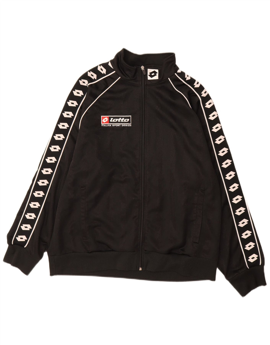 Lotto Mens Tracksuit Top Jacket XL Black Polyester