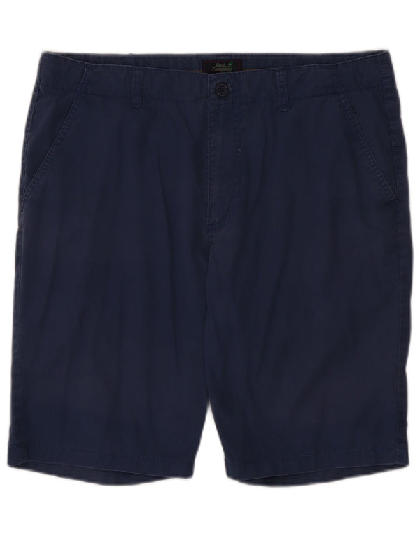 Best Company Mens Chino Shorts IT 50 Large W34  Navy Blue Cotton
