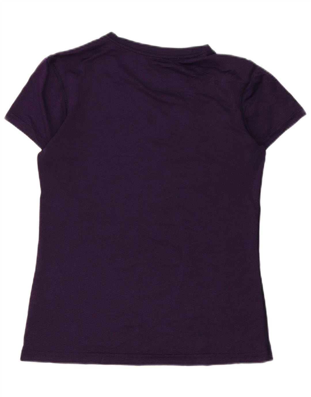 Nike Womens Dri Fit T-Shirt Top UK 10 Small Purple Polyester