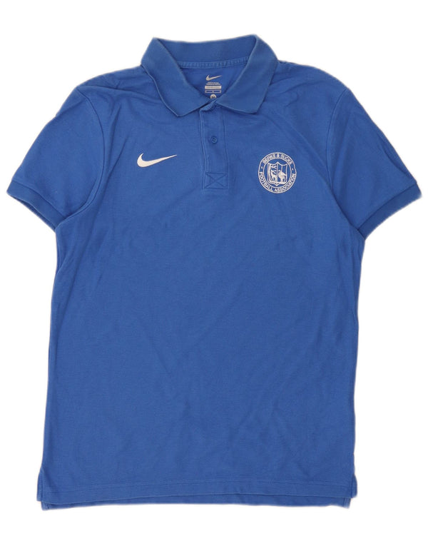 Nike Mens Polo Shirt Medium Blue Cotton