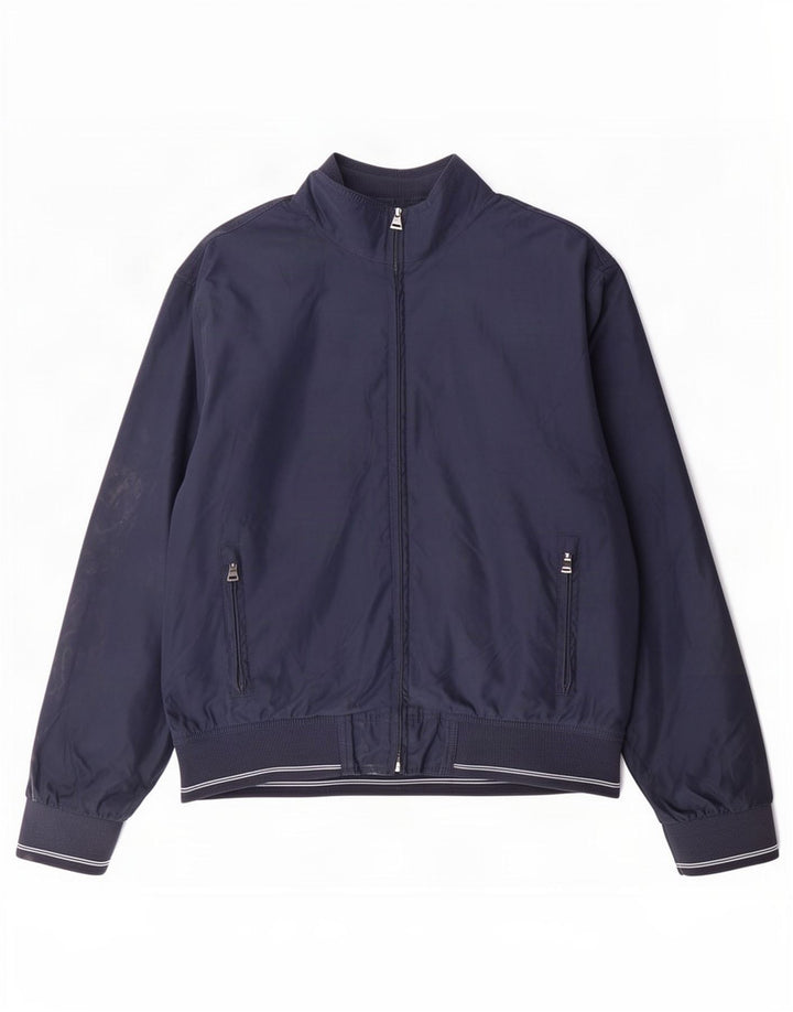 Marks & Spencer Mens Regular Fit Bomber Jacket UK 38 Medium Navy Blue