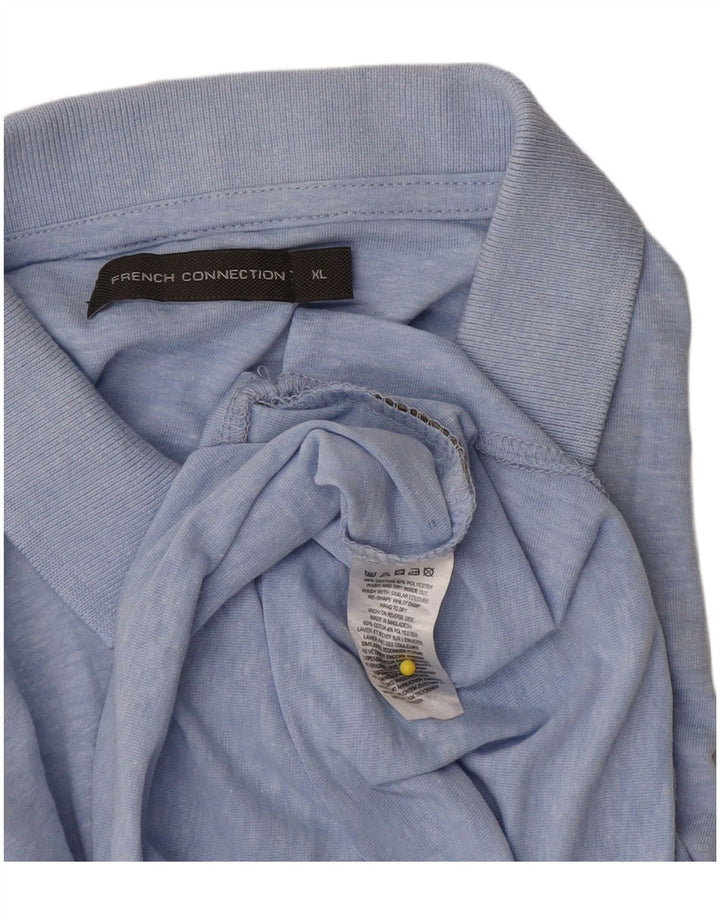 French Connection Mens Polo Shirt XL Blue Cotton