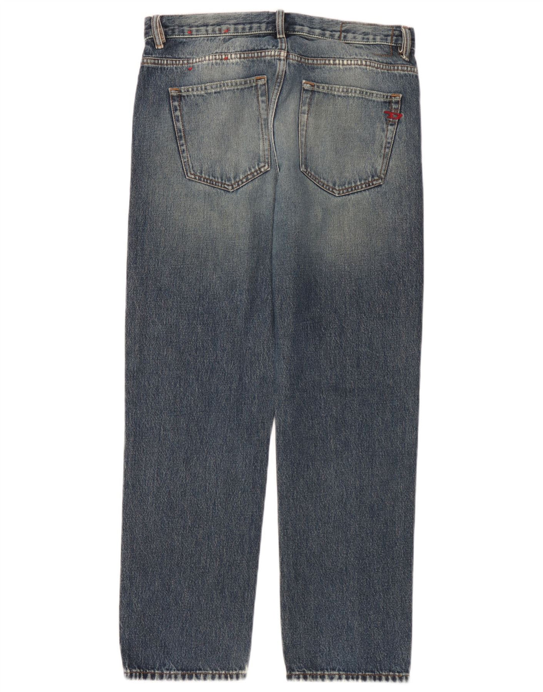 Diesel Mens Straight Jeans W32 L30 Blue Cotton