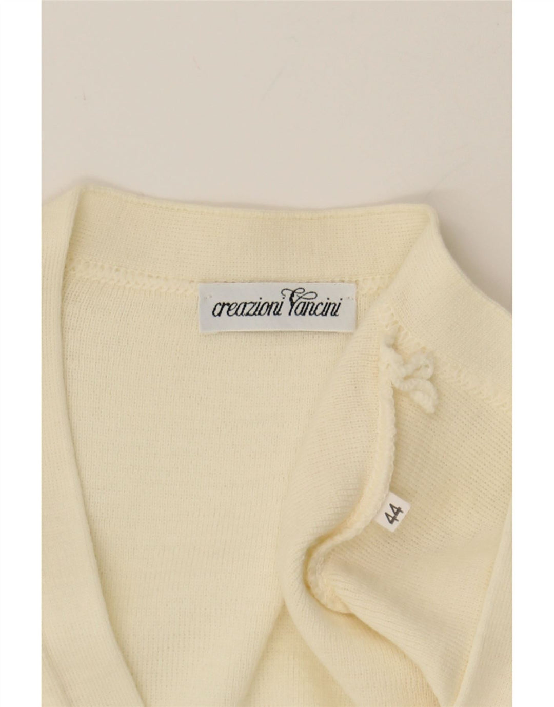 VINTAGE Womens Oversized Cardigan Sweater IT 44 Medium Off White Vintage Vintage and Second-Hand Vintage from Messina Hembry 