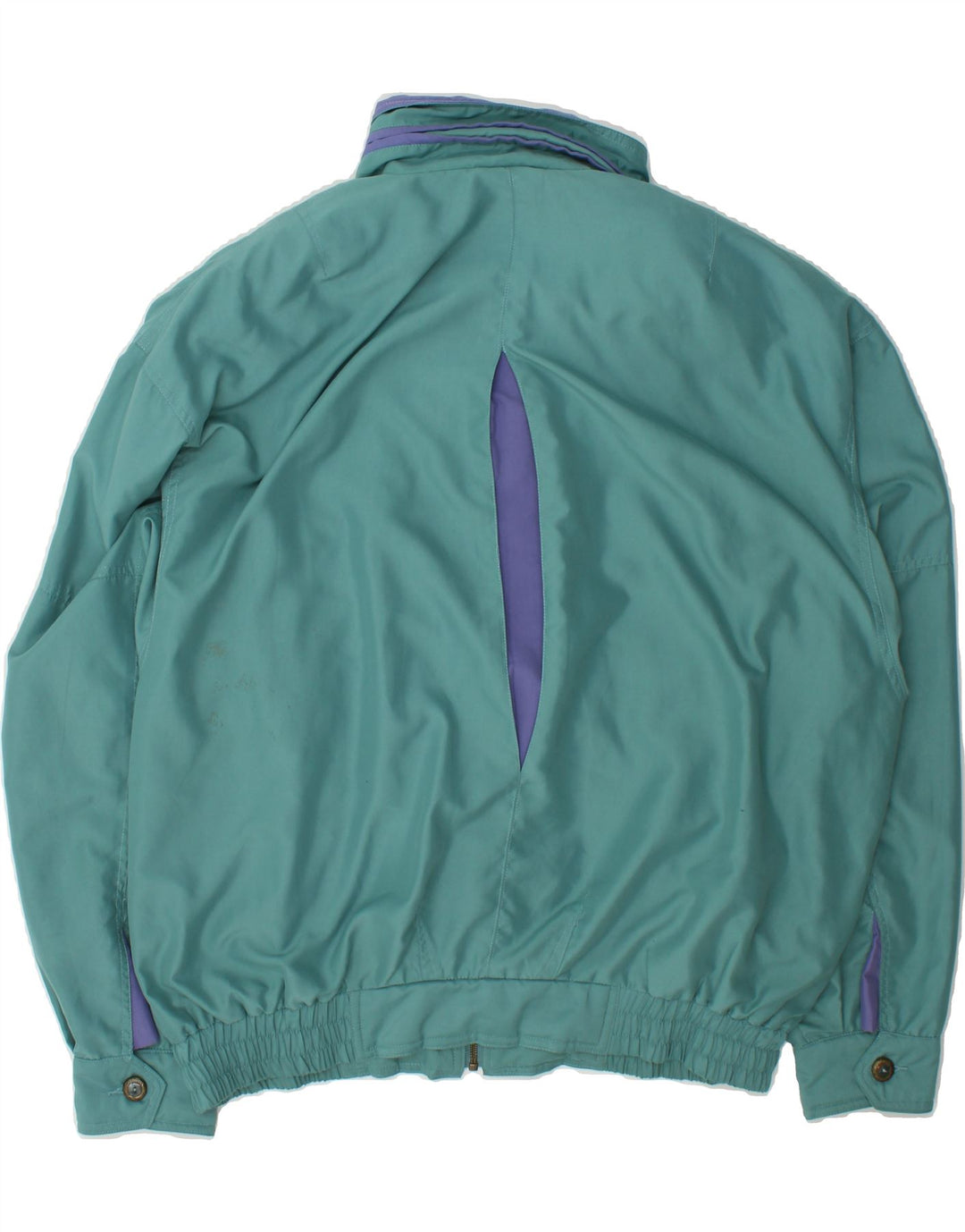 MARK ADAM Mens Bomber Jacket UK 40 Large Turquoise Colourblock Vintage Mark Adam and Second-Hand Mark Adam from Messina Hembry 