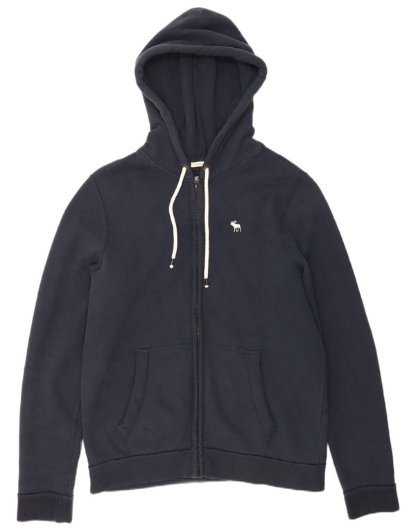 Abercrombie & Fitch Mens Muscle Zip Hoodie Sweater 2XL Navy Blue Cotton