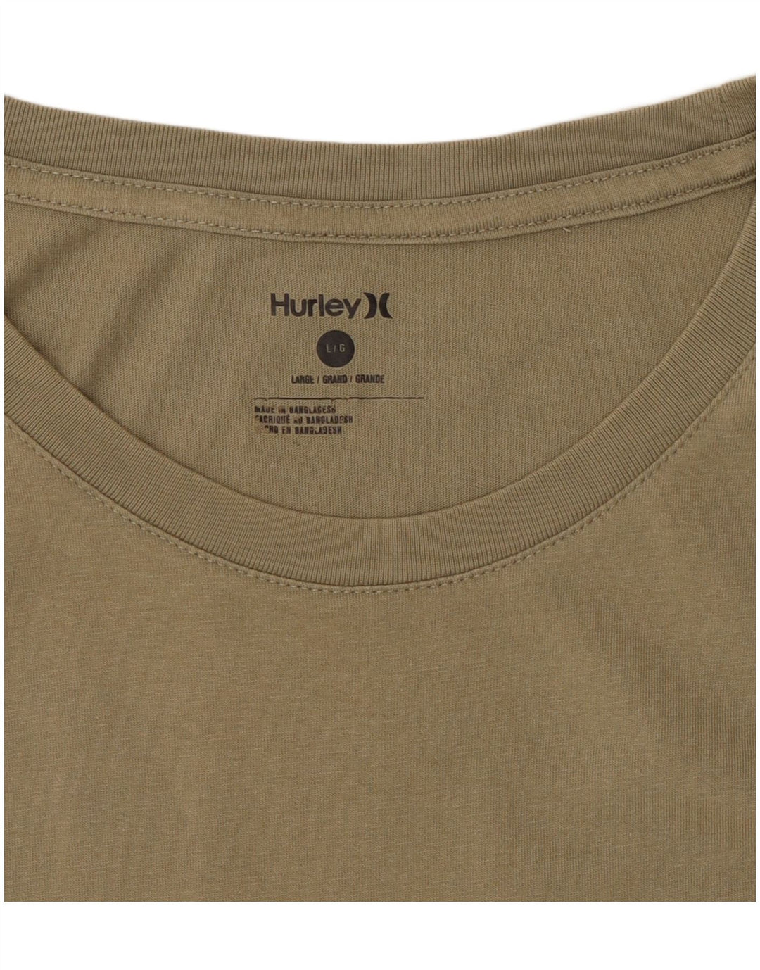 Hurley Mens Graphic T-Shirt Top Large Khaki