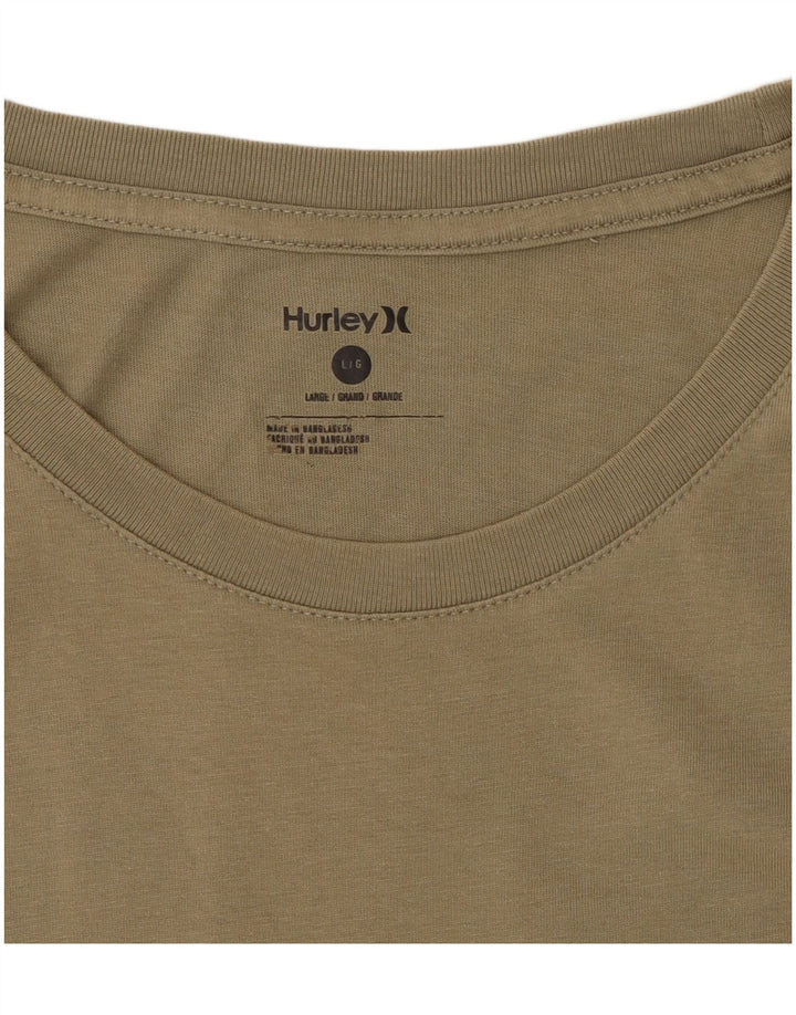 Hurley Mens Graphic T-Shirt Top Large Khaki