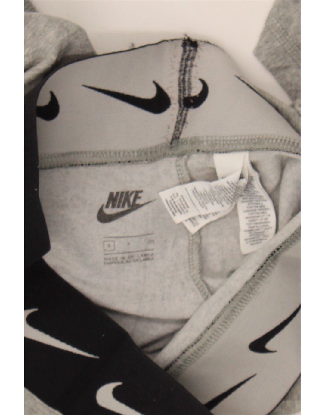 NIKE Womens Graphic Leggings UK 8 Small  Grey Cotton Vintage Nike and Second-Hand Nike from Messina Hembry 