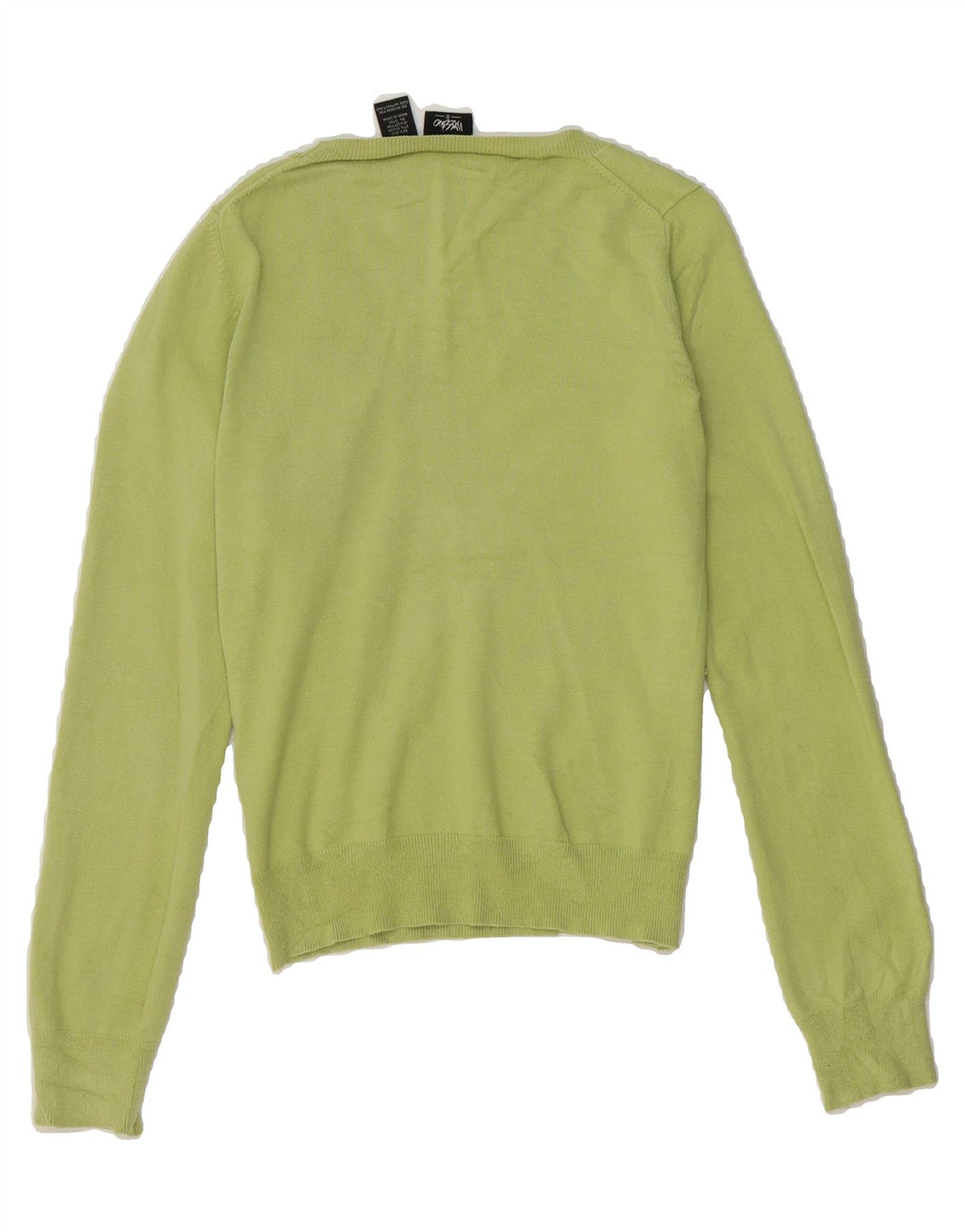 MOSSIMO Womens V-Neck Jumper Sweater UK 10 Small Green Silk Vintage Mossimo and Second-Hand Mossimo from Messina Hembry 