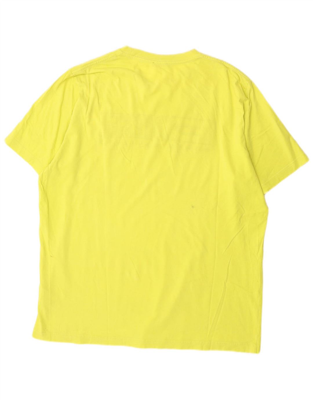 Diesel Mens Graphic T-Shirt Top XL Yellow Cotton