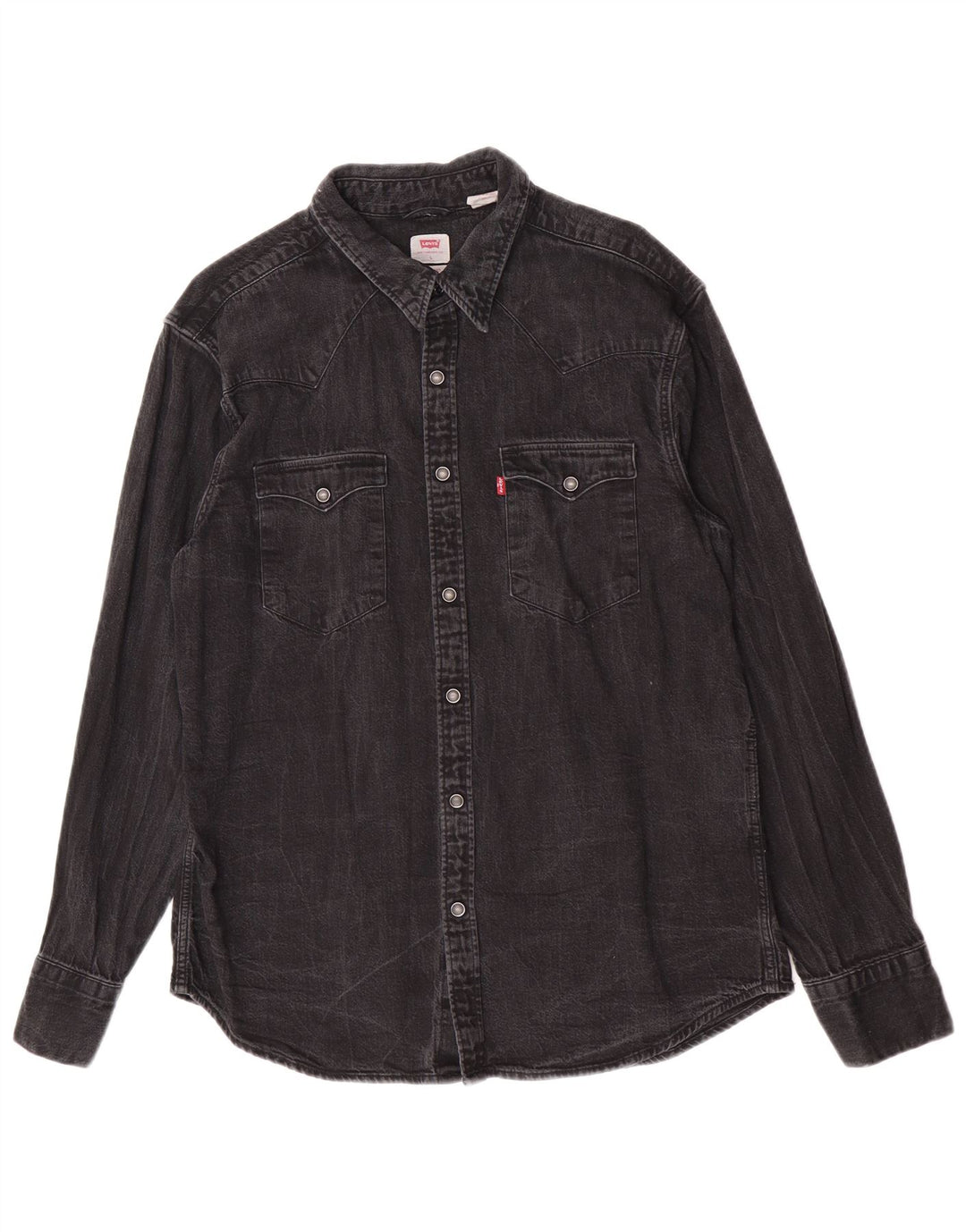 Levi's Mens Standard Denim Shirt Large Grey Cotton