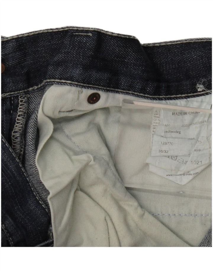 Mustang Womens Bootcut Jeans W35 L32 Navy Blue Cotton