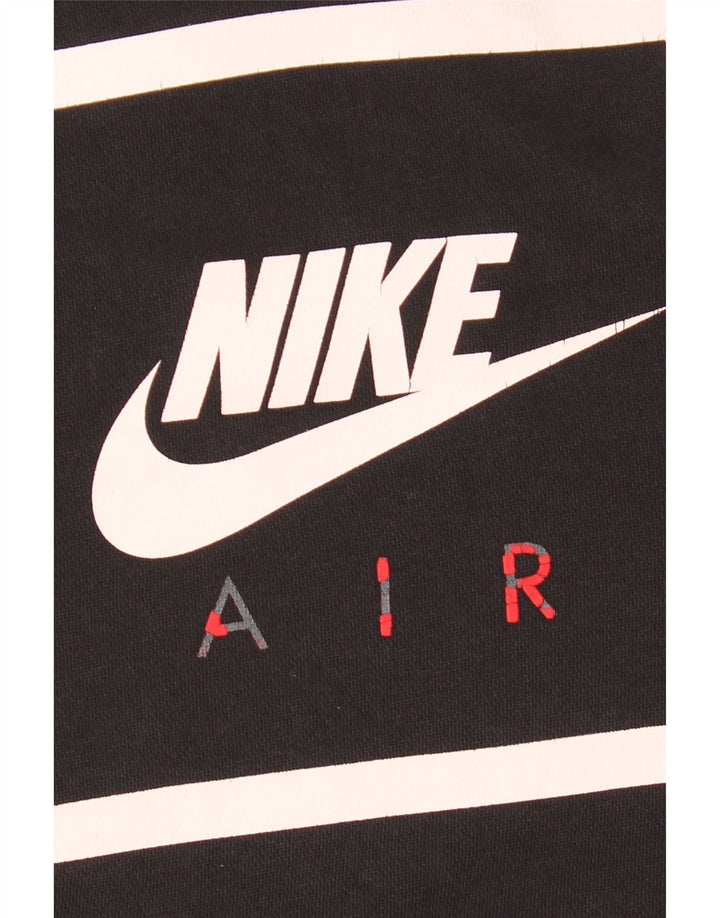 Nike Mens Graphic Hoodie Jumper Medium Black Cotton