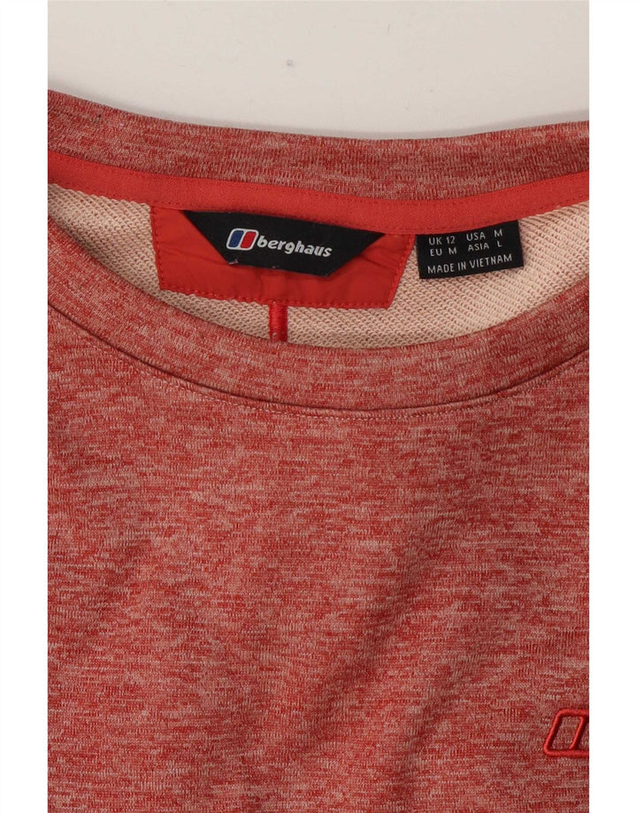 Berghaus Womens Sweatshirt Jumper UK 12 Medium Red Flecked