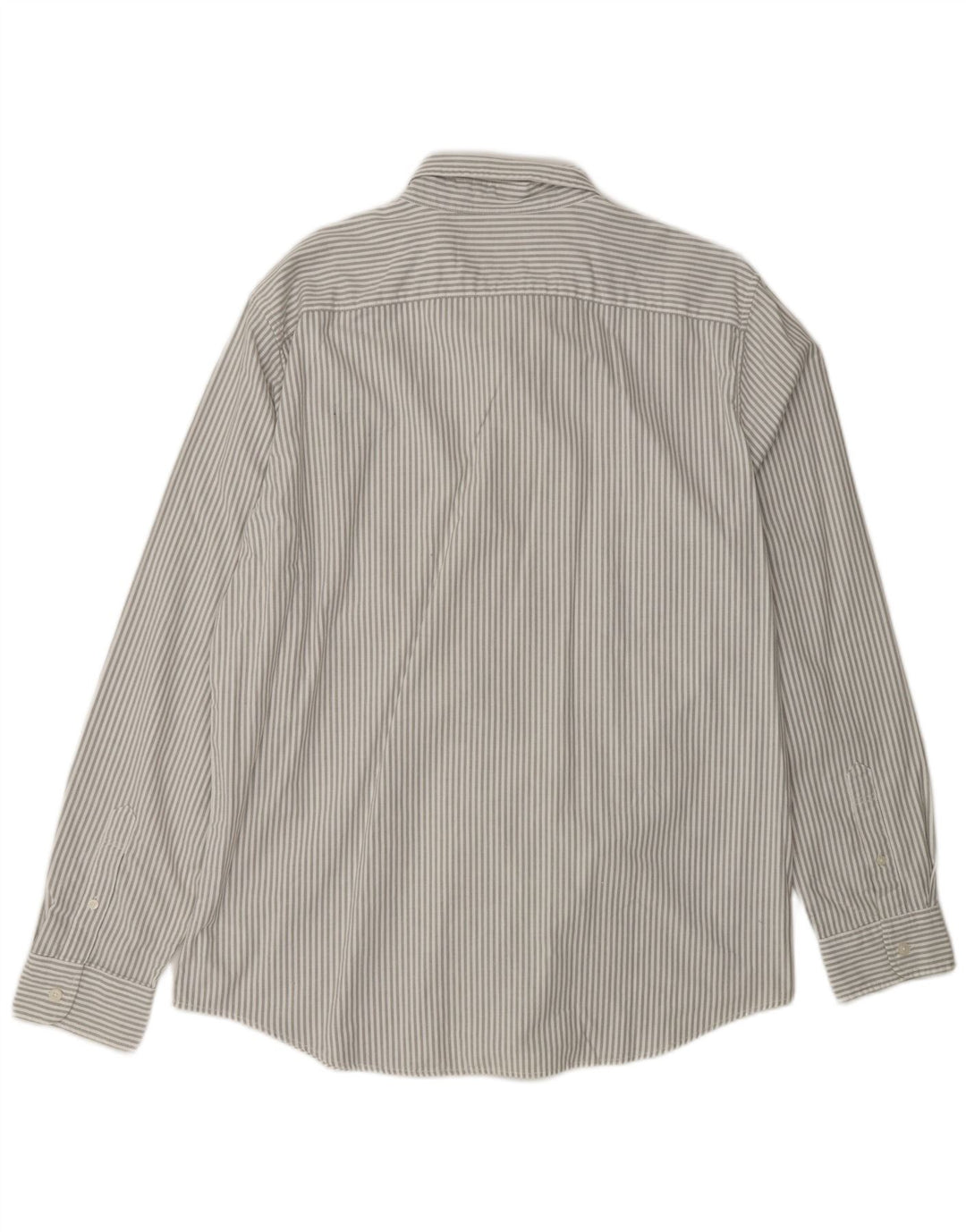 AMERICAN EAGLE Mens Slim Fit Shirt XL Grey Pinstripe Cotton