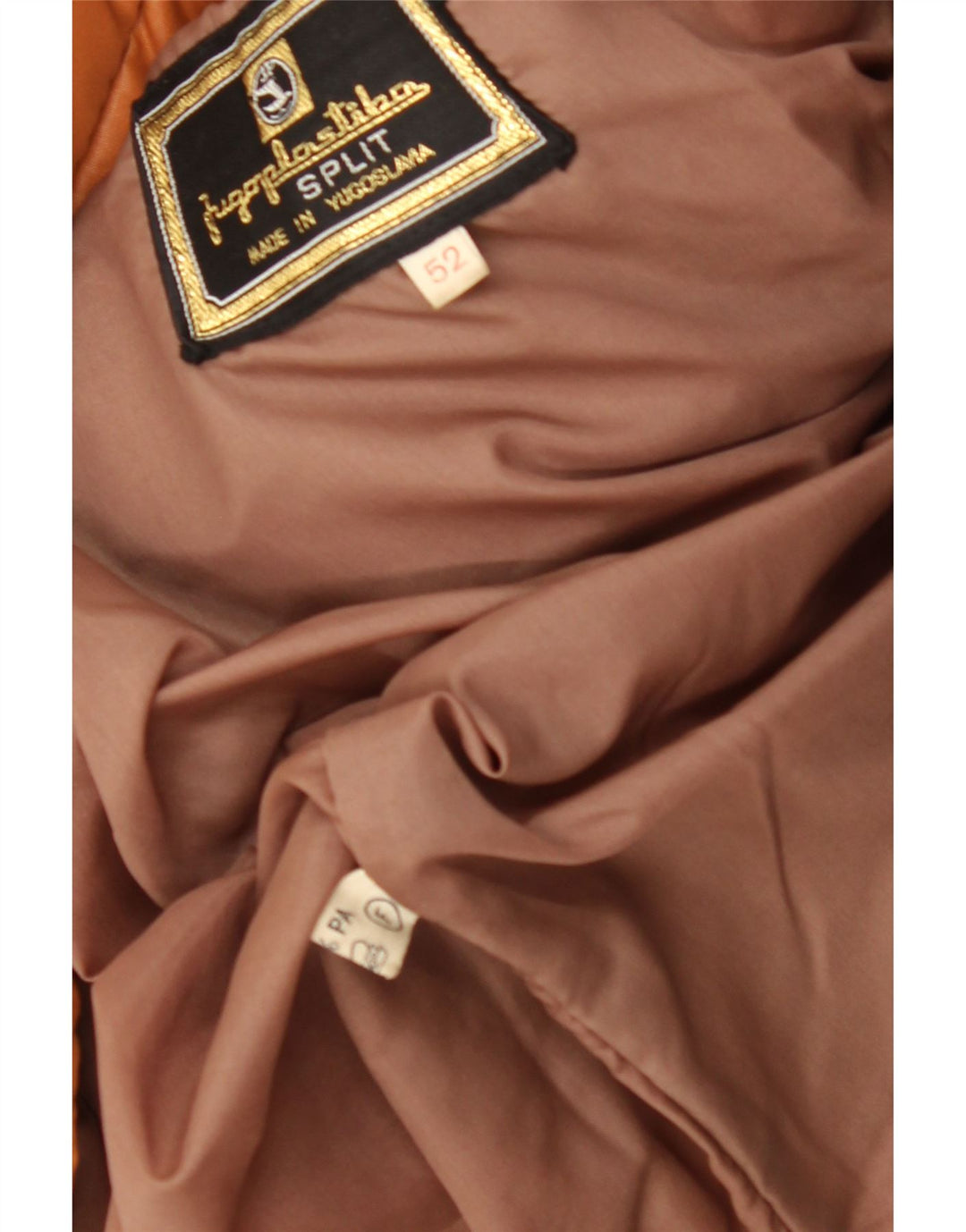 VINTAGE Mens Padded Jacket IT 52 XL Orange Colourblock Polyester