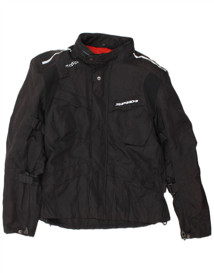 Spidi Mens Graphic Moto Racer Jacket UK 40 Large Black