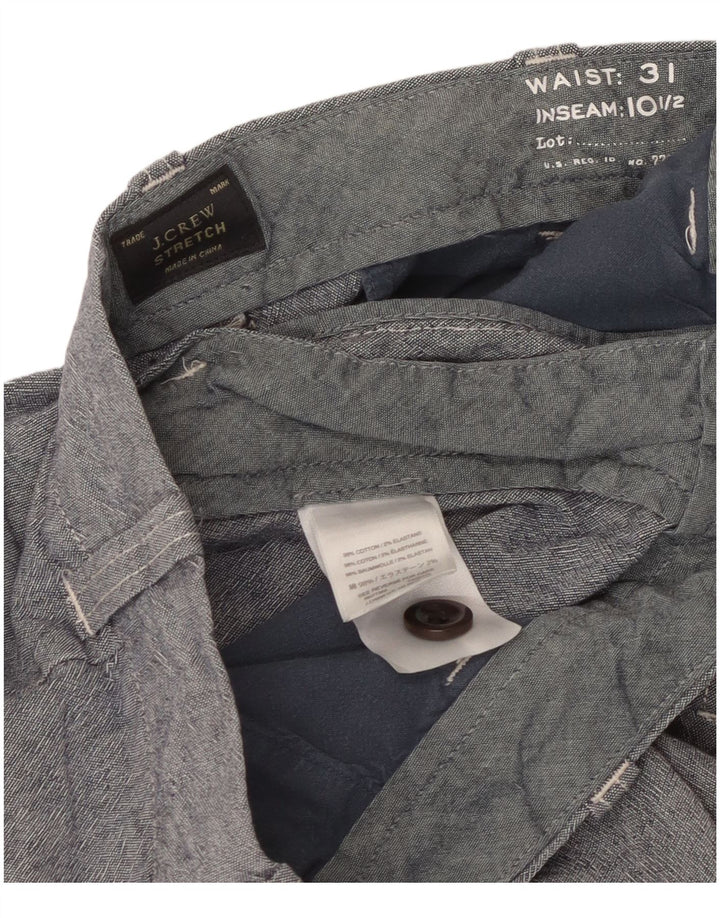 J. Crew Mens Chino Shorts W31 Medium Blue Cotton