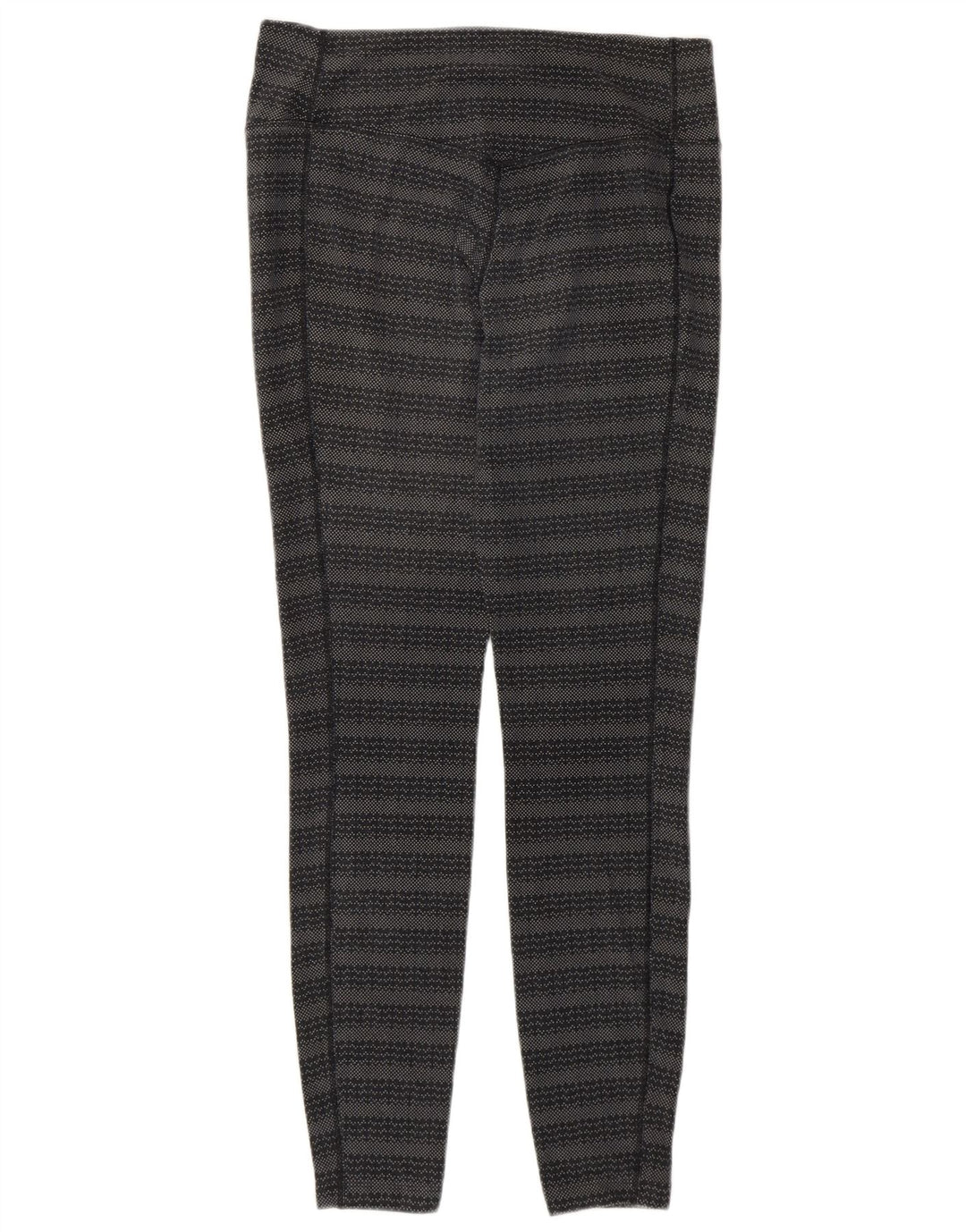 Nike Womens Dri Fit Leggings UK 12 Medium Grey Geometric Cotton