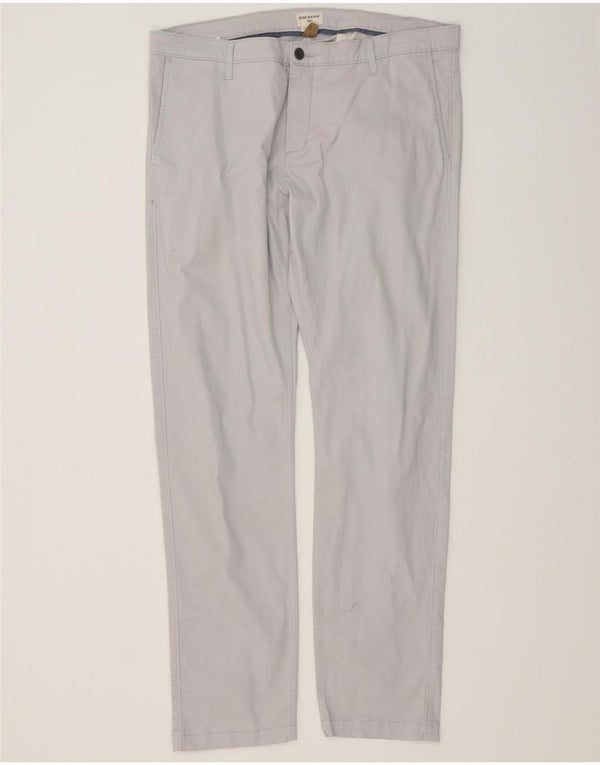 Dockers Mens Skinny Tapered Chino Trousers W38 L34 Grey Cotton
