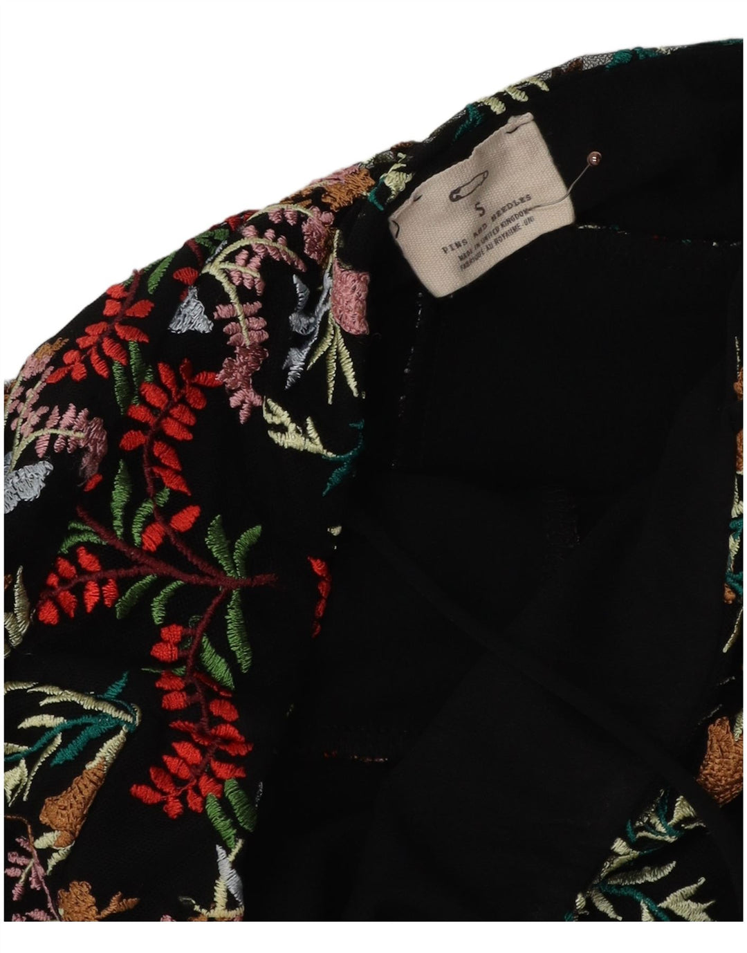 PINS AND NEEDLES Womens Slip Dress UK 8 Small Black Floral